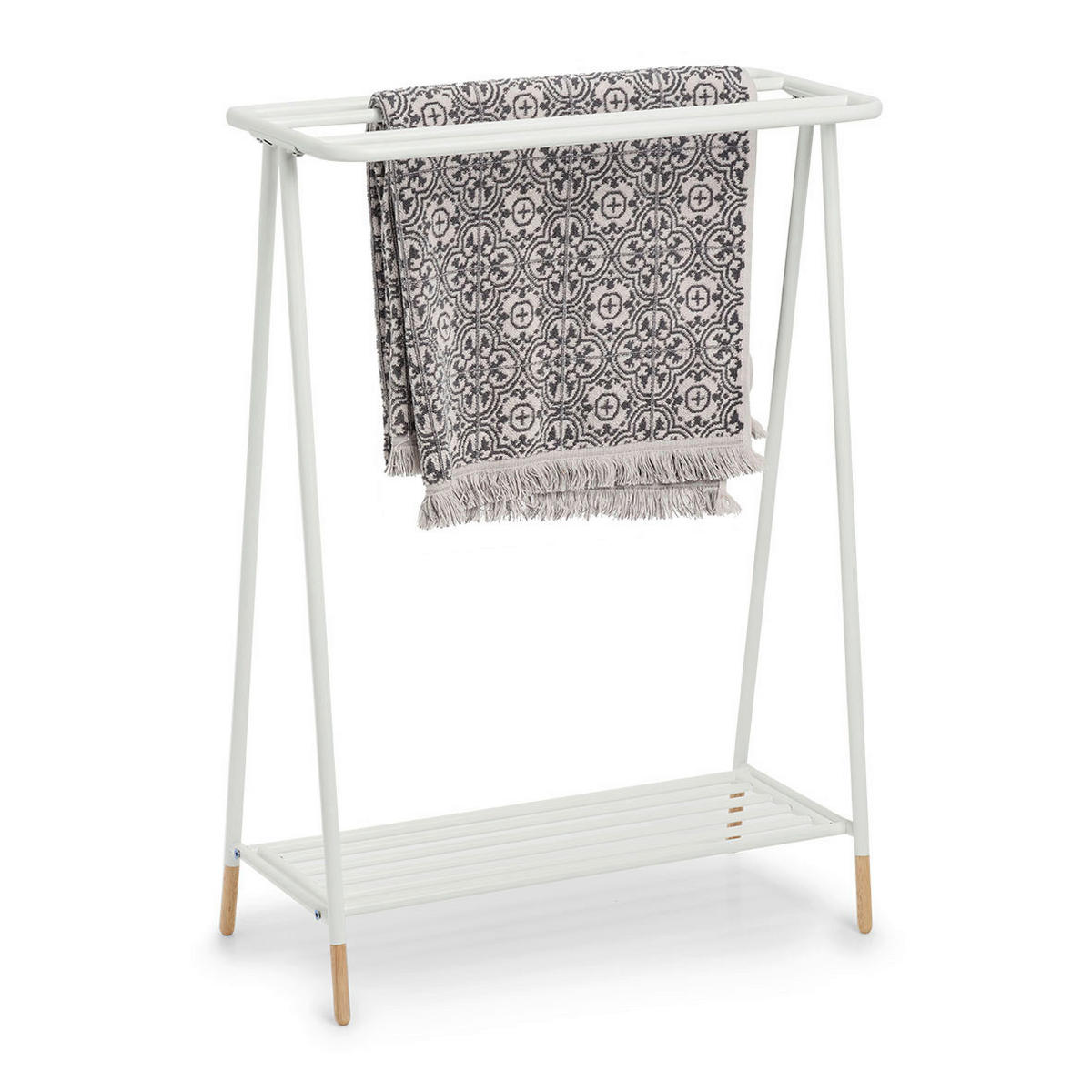 Handtuchständer weiß Metall B/H/L: ca. 30x85x60 cm Handtuchständer - weiß (60,00/30,00/85,00cm) - Zeller