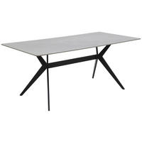 Esstisch Paccino I grau Marmor Optik B/H/T: ca. 180x76x90 cm Paccino I - schwarz/grau (180,00/76,00/90,00cm)