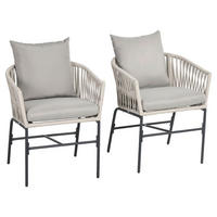 Outsunny Gartenstuhl grau Edelstahl B/H/L: ca. 60x57x71 cm Gartenstühle - grau (71,00/60,00/57,00cm) - Outsunny