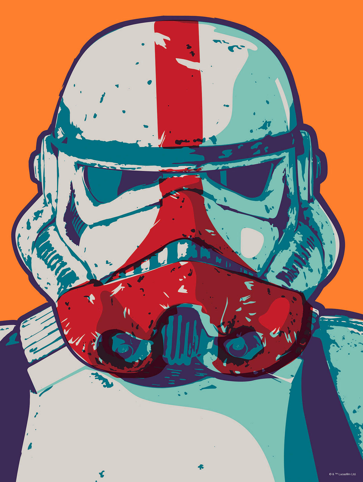Komar Poster Mandalorian Pop Art Stormtrooper Disney B/L: ca. 30x40 cm Mandalorian Pop Art Stormtrooper - (30,00/40,00cm) - Komar