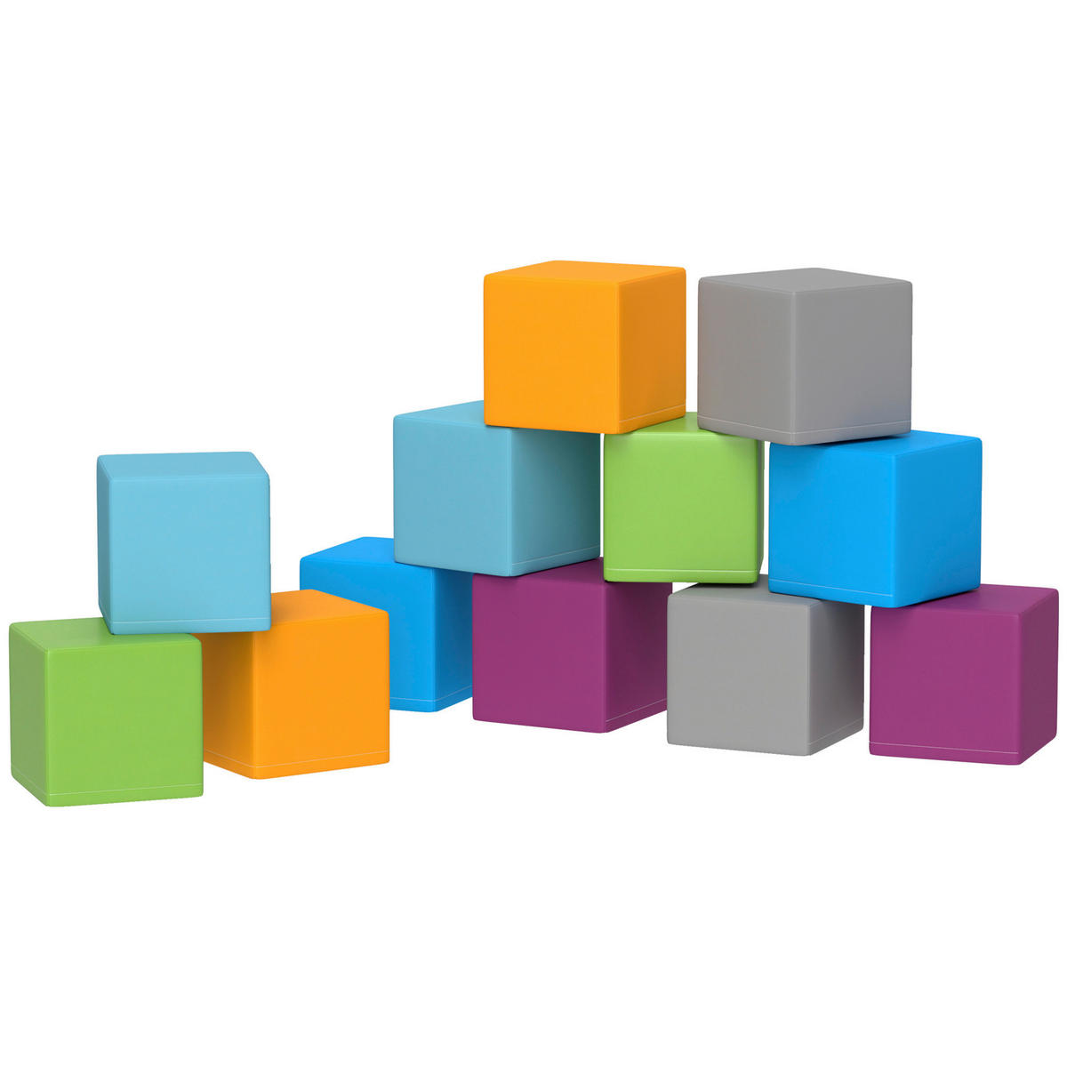 HOMCOM Softbausteine B/H/L: ca. 20x20x20 cm Softbausteine - multicolor (20,00/20,00/20,00cm) - HOMCOM