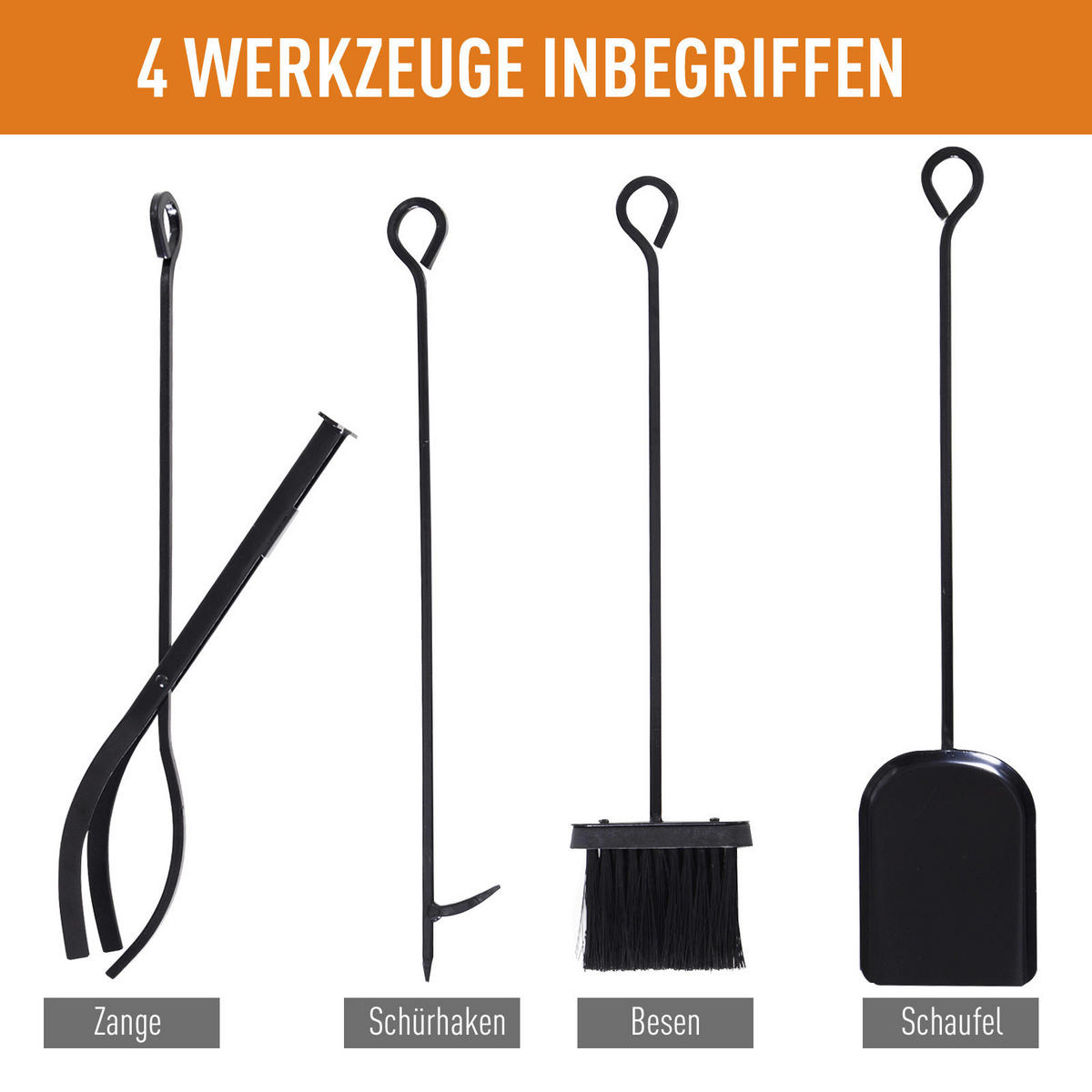 Outsunny Kaminholzständer altgold B/H/T: ca. 52x77x33 cm ca. 80 kg Kaminholzständer  MH842-152 - altgold (52,00/77,00/33,00cm) - Outsunny