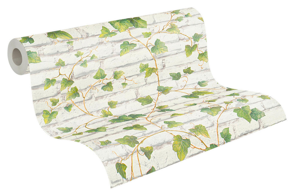 A.S.Creation Vliestapete Best of Wood`n Stone 2nd Edition Steine grün braun weiß B/L: ca. 53x1005 cm Best of Wood`n Stone 2nd Edition - braun/weiß (53,00/1005,00cm) - A.S.Creation