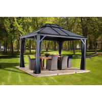 Sojag Pavillon Mykonos edles Basaltgrau Metall B/H/L: ca. 425x291x299 cm Mykonos - edles Basaltgrau (299,00/425,00/291,00cm) - Sojag