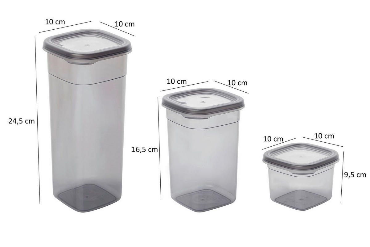 HermiaConcept Vorratsdosenset 24tlg. anthrazit 24tlg. - anthrazit - HermiaConcept