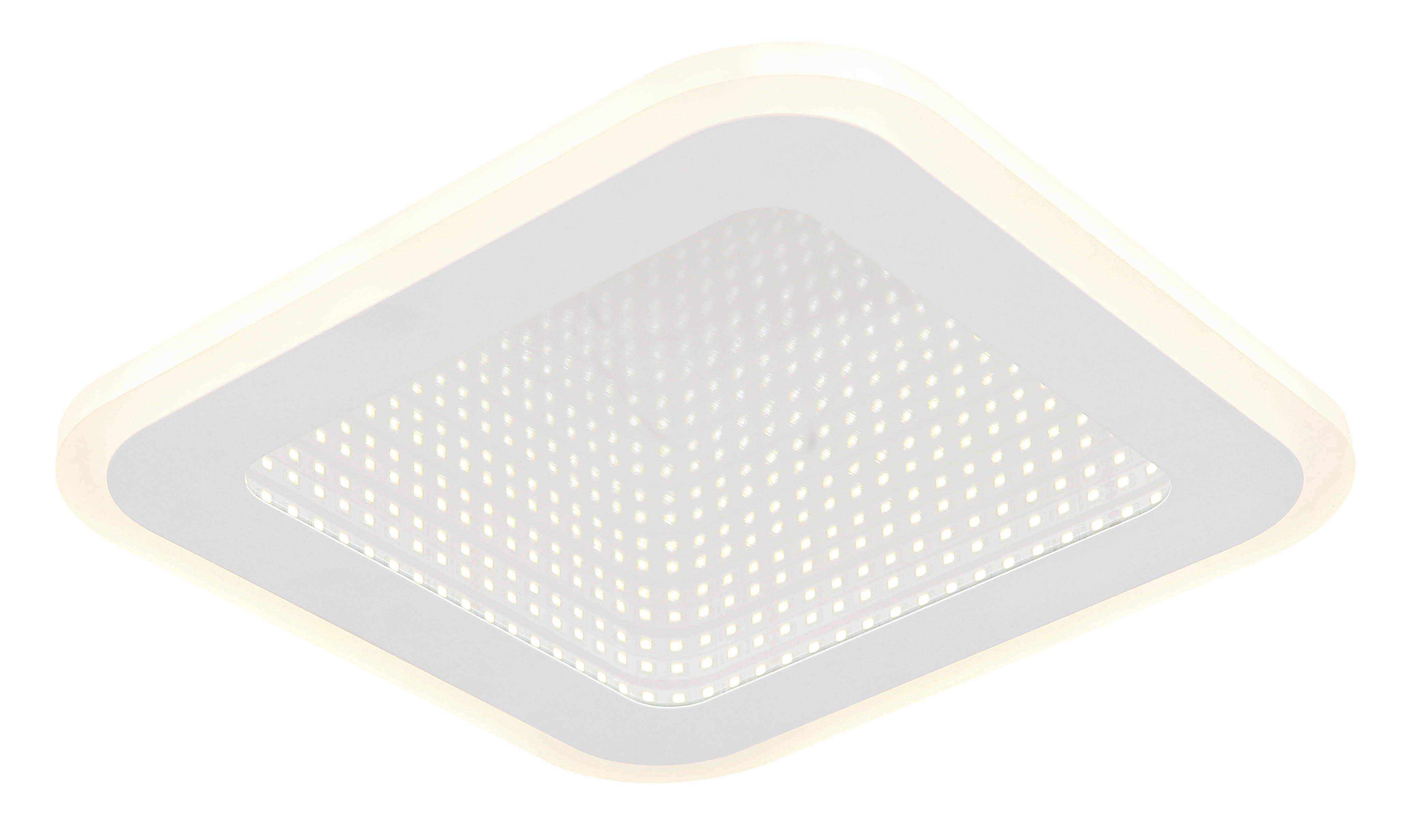GLOBO LED-Deckenleuchte Opal weiß Metall Acryl B/H/T: ca. 23x4x23 cm LAMELA - weiß/Opal (23,00/4,00/23,00cm) - GLOBO
