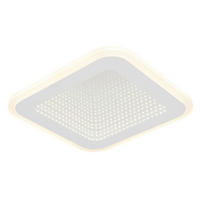 GLOBO LED-Deckenleuchte Opal weiß Metall Acryl B/H/T: ca. 23x4x23 cm LAMELA - weiß/Opal (23,00/4,00/23,00cm) - GLOBO