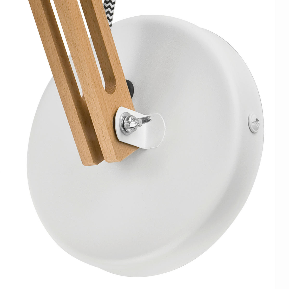 Lamkur Wandleuchte weiß Stahl Holz B/H/L: ca. 35x25x35 cm E14 1 Brennstellen MARCELLO - weiß (35,00/35,00/25,00cm) - Lamkur