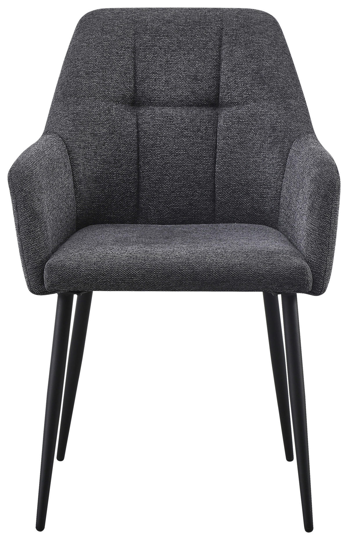 Armlehnstuhl Joe grau Webstoff B/H/T: ca. 58x85x62 cm Joe - schwarz/grau (58,00/85,00/62,00cm)