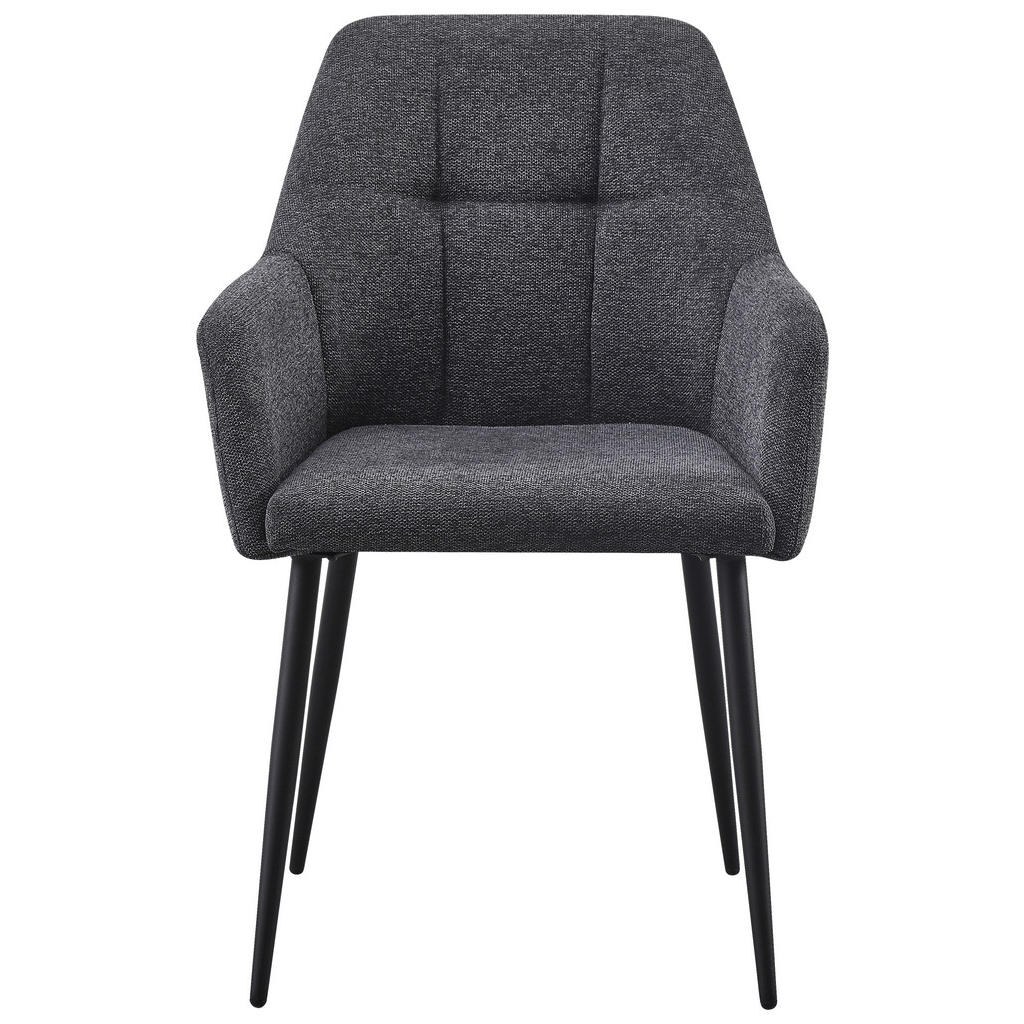 Thumbnail - Armlehnstuhl Joe grau Webstoff B/H/T: ca. 58x85x62 cm