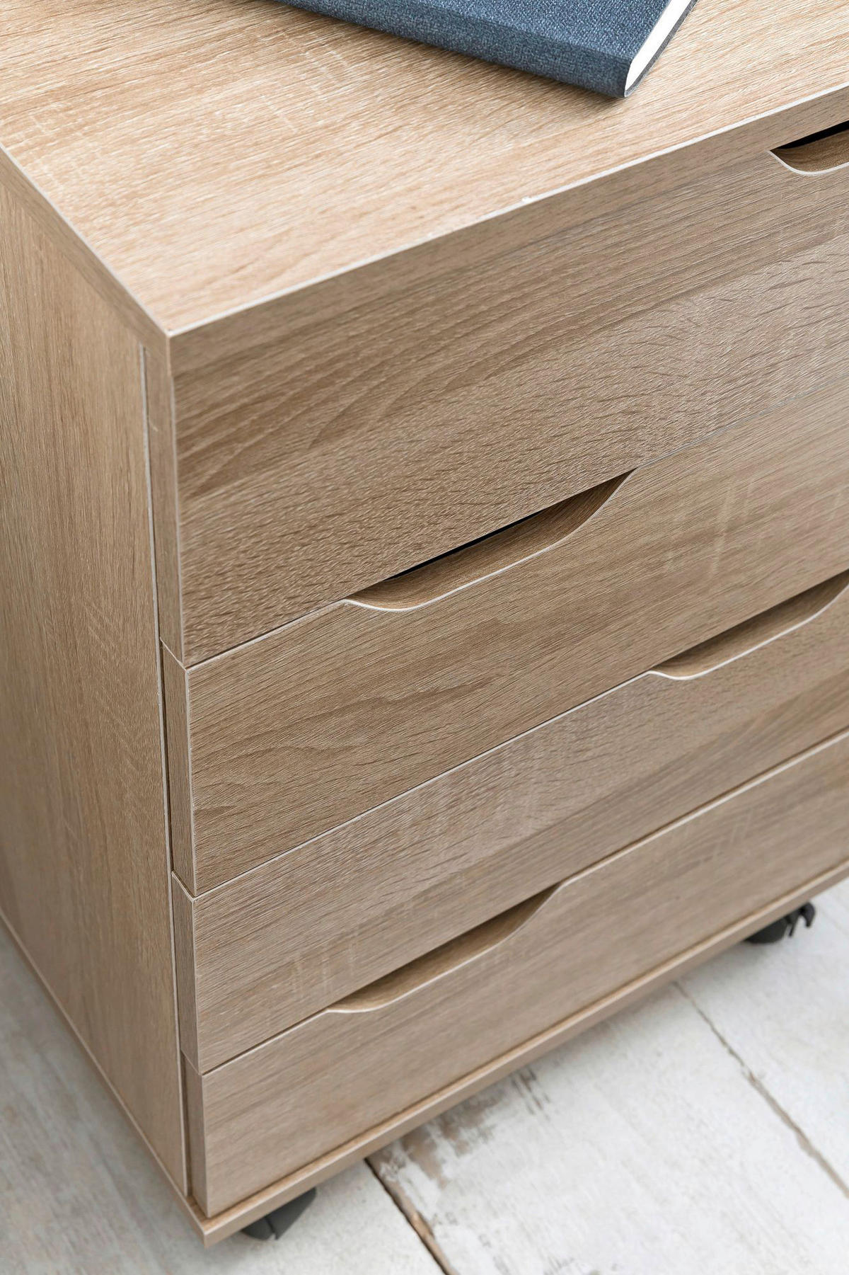 Rollcontainer braun Spanplatte B/H/T: ca. 40x60x40 cm Rollcontainer - braun (40,00/60,00/40,00cm) - Wohnling