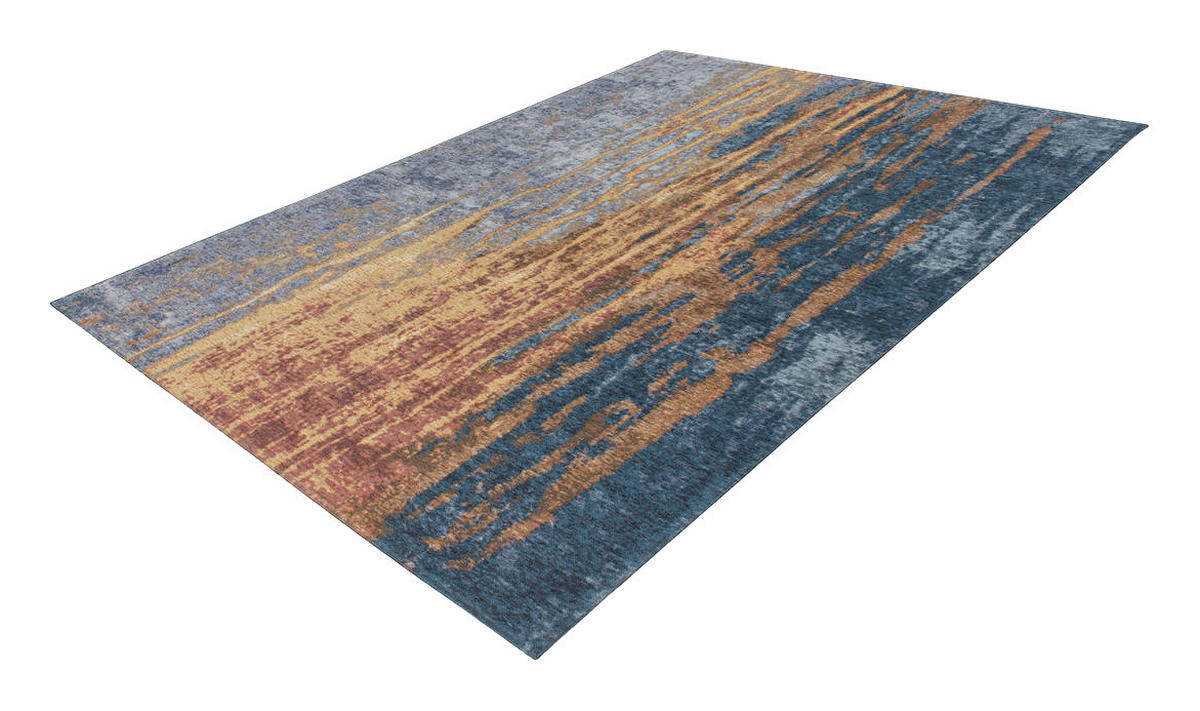 360Living Teppich Blaze beige B/L: ca. 75x150 cm Blaze - beige/blau (75,00/150,00cm) - 360Living
