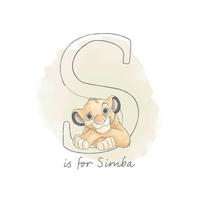 Komar Poster S like Simba Disney B/L: ca. 30x40 cm S like Simba - (30,00/40,00cm) - Komar