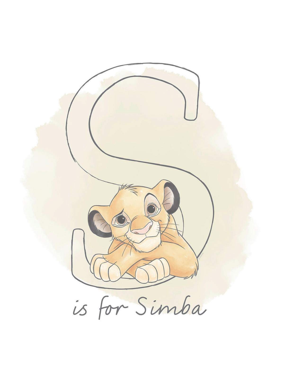 Komar Poster S like Simba Disney B/L: ca. 30x40 cm S like Simba - (30,00/40,00cm) - Komar