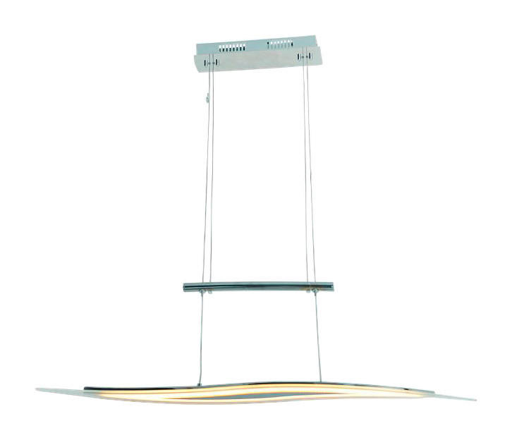 Näve Leuchten LED Pendelleuchte NV7047642 Wave - klar/Chrom (80,00cm) - Näve Leuchten