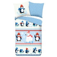Baumwoll Bettwäsche Penguins Flanell Penguins - Multi (135,00/200,00cm) - Good Morning