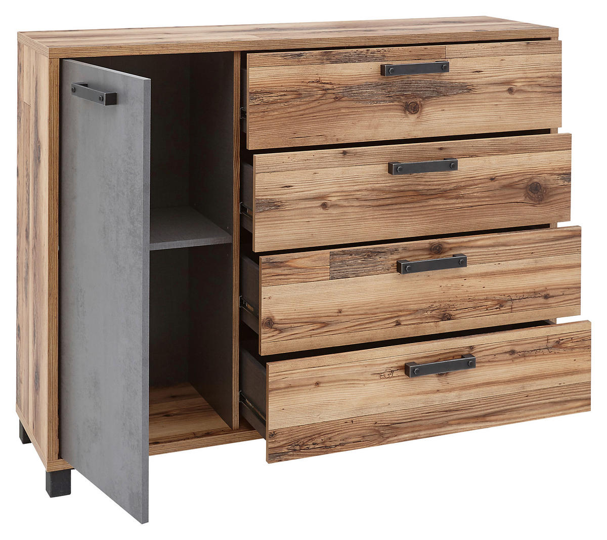 Kommode Dover Alpin Lodge Nachbildung Betonoxid Optik B/H/T: ca. 125x96x38 cm Dover - Alpin Lodge (125,00/96,00/38,00cm)