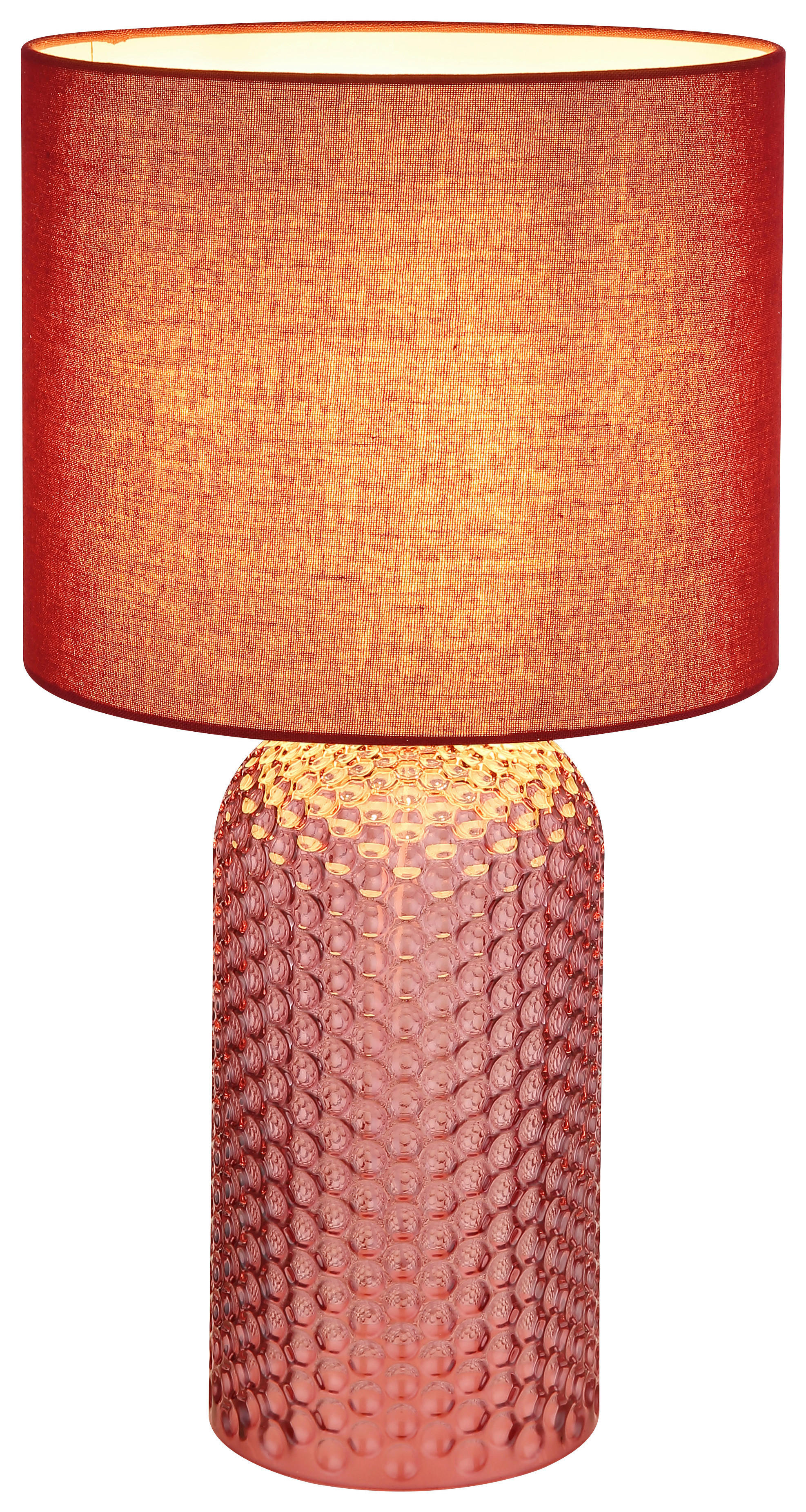 GLOBO Tischleuchte SOFIA 21735R rot Glas H/D: ca. 50x26,5 cm E27 1 Brennstellen SOFIA - rot (26,50/50,00cm) - GLOBO