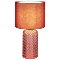 GLOBO Tischleuchte SOFIA 21735R rot Glas H/D: ca. 50x26,5 cm E27 1 Brennstellen SOFIA - rot (26,50/50,00cm) - GLOBO