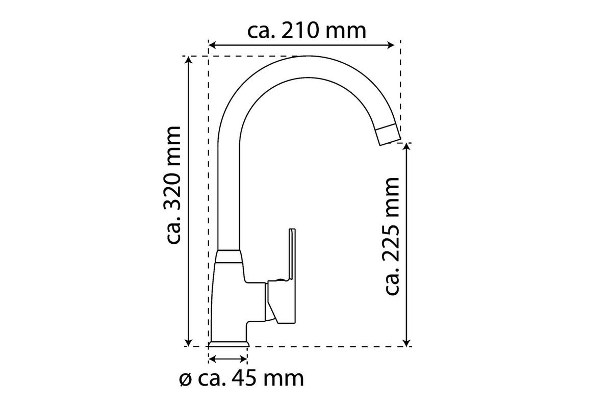 Spültisch-Armatur Diziani Chrom Spültischarmatur_Diziani Edelstahl - Chrom (9,50/32,00/20,70cm) - Eisl