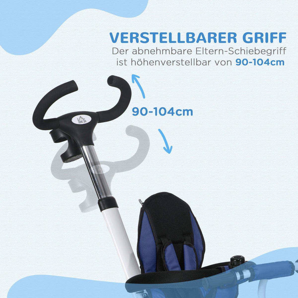 blau Dreirad - blau (112,00/50,00/104,00cm) - HOMCOM