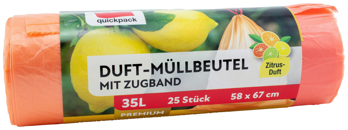 Quickpack Müllbeutel B/L: ca. 58x67 cm Müllbeutel_25Stck. 35l - (58,00/67,00cm) - Quickpack