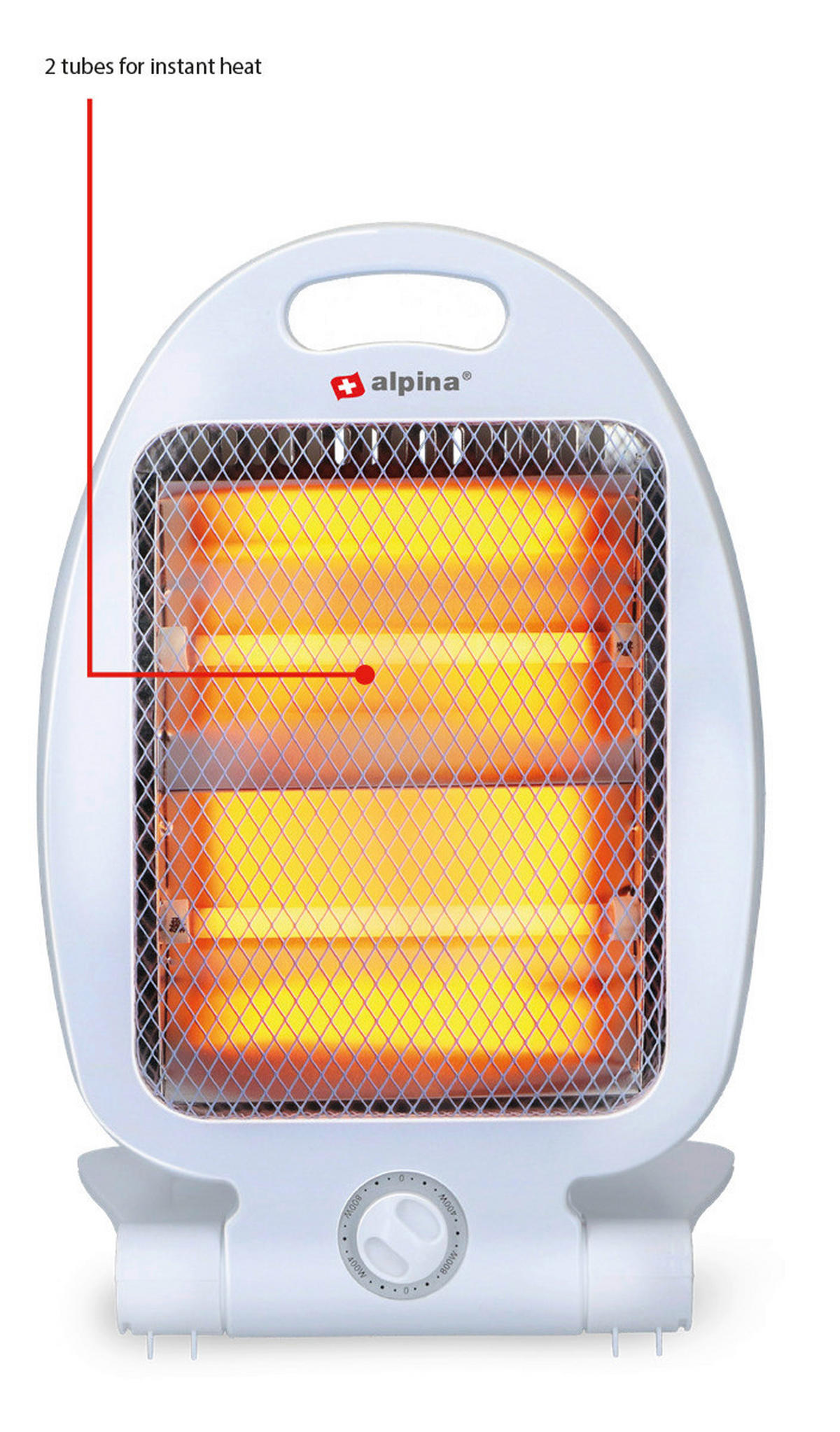 Alpina Quarz-Heizstrahler 871125218212 LQ001 B/H/T: ca. 25x38x9 cm ca. 800 W Quarz-Heizstrahler - (25,00/38,00/9,00cm) - Alpina