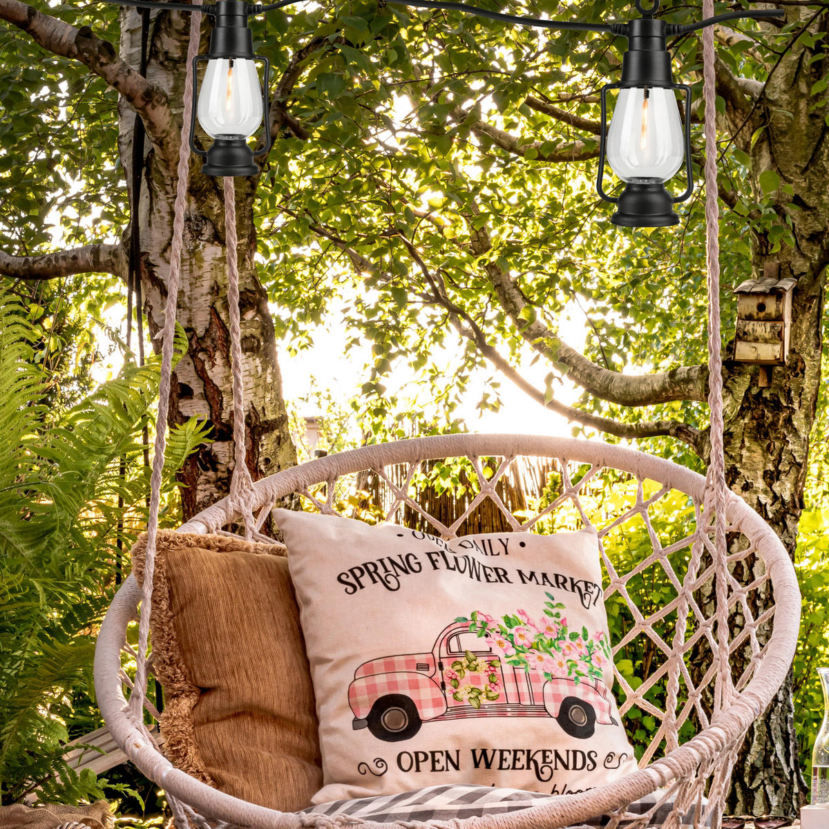 Outdoor-Lichterkette schwarz B/L: ca. 2x1000 cm GARLAND - schwarz (2,00/1000,00cm) - Lamkur