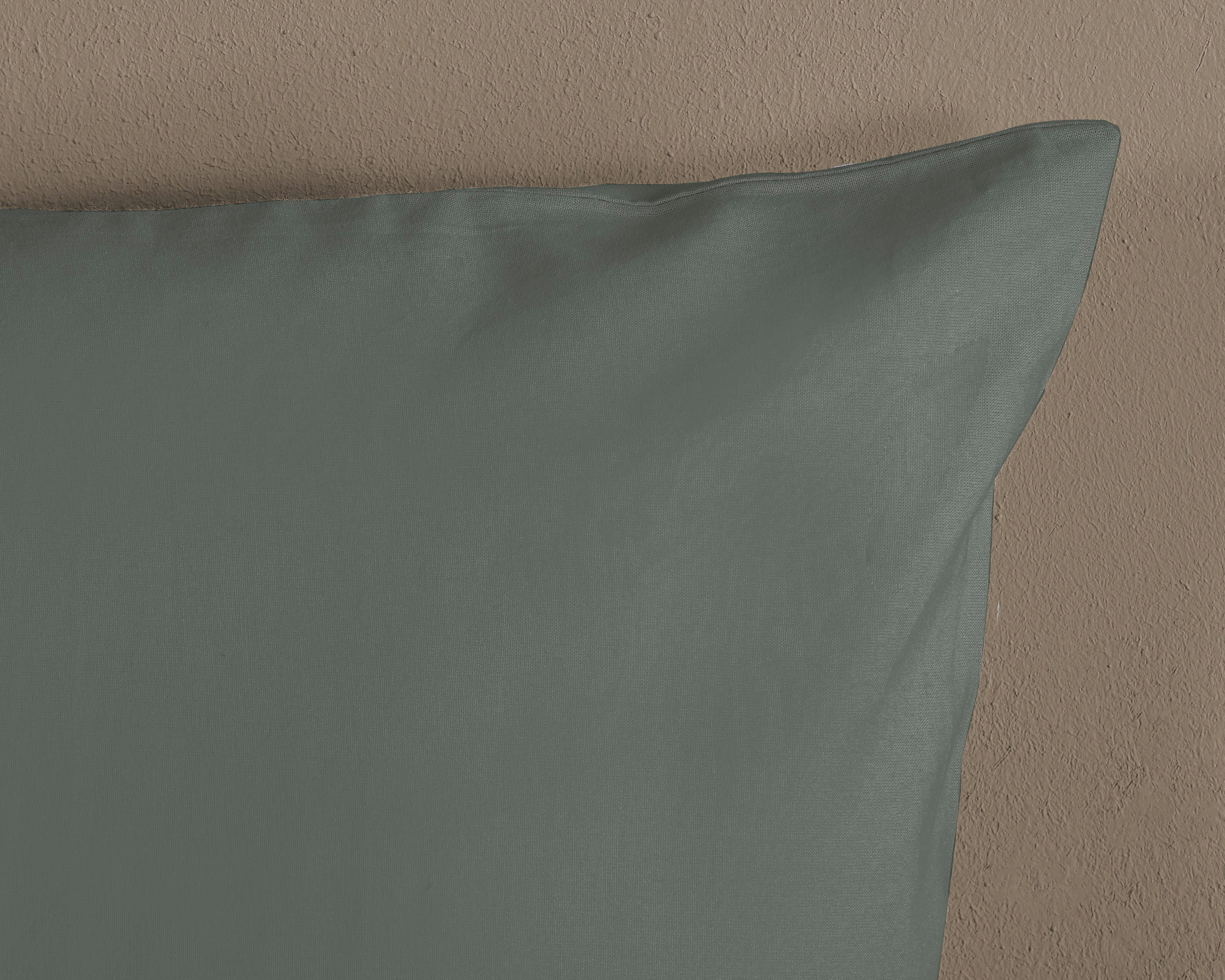 Bettwäsche olive Baumwolle B/L: ca. 135x200 cm Bettwäsche-Baumwolle-Satin - olive (135,00/200,00cm) - HIP