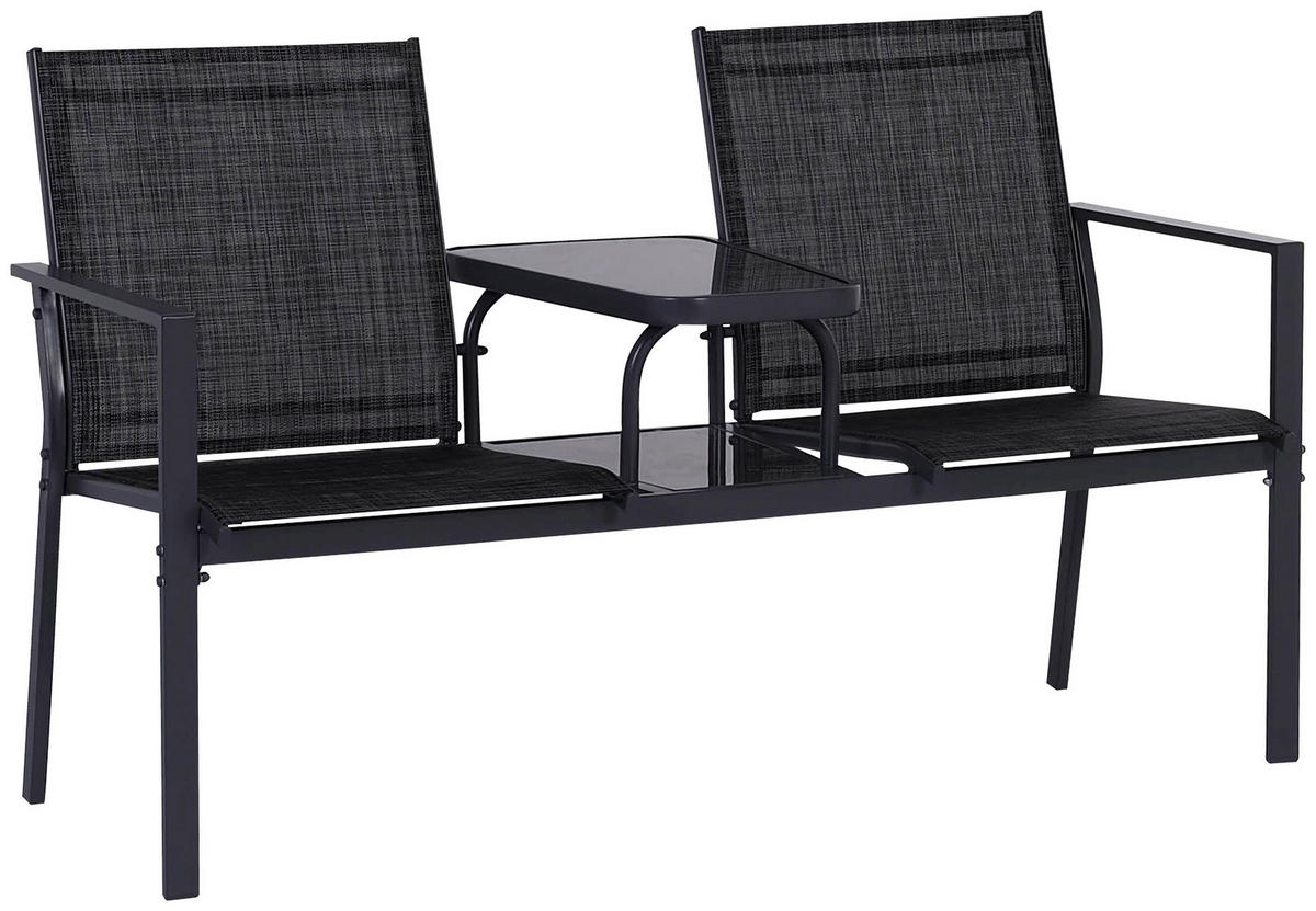 POCOline Gartenbank Paris grau Stahl B/H/L: ca. 61x89x147 cm Paris - grau (147,00/61,00/89,00cm) - POCOline