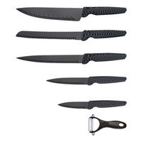 MICHELINO Messerset schwarz Edelstahl 6 tlg. Messerset_6tlg. - schwarz - MICHELINO