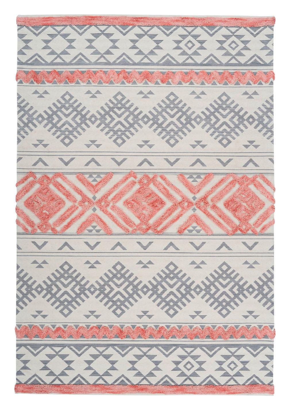 Arte Espina Kurzflorteppich Ethnie 225 grau B/H/L: ca. 200x1x290 cm Ethnie 225 - apricot/grau (290,00/200,00/1,00cm) - Arte Espina