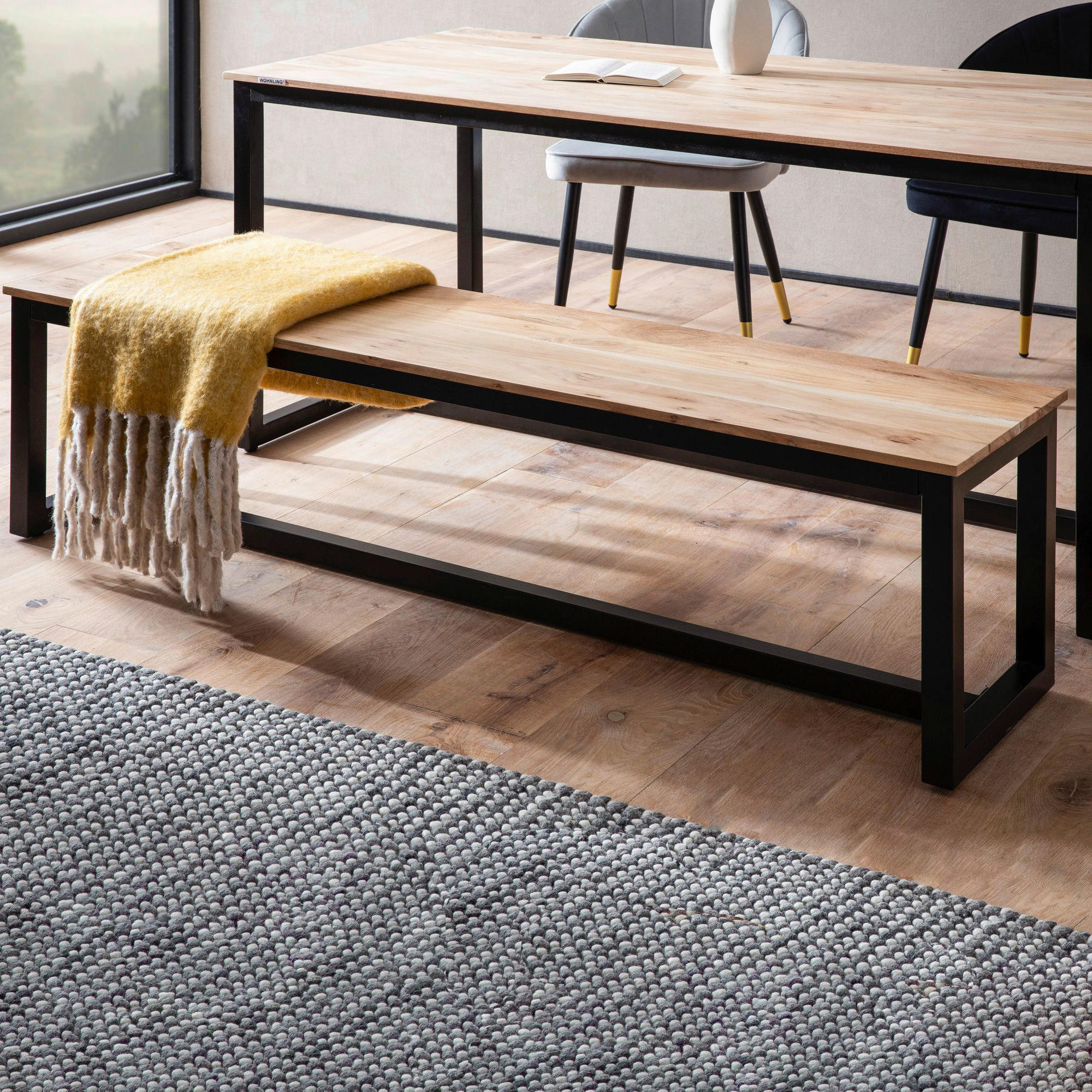 Sitzbank braun B/H/T: ca. 160x45x40 cm Esszimmerbank - braun (160,00/45,00/40,00cm) - Wohnling