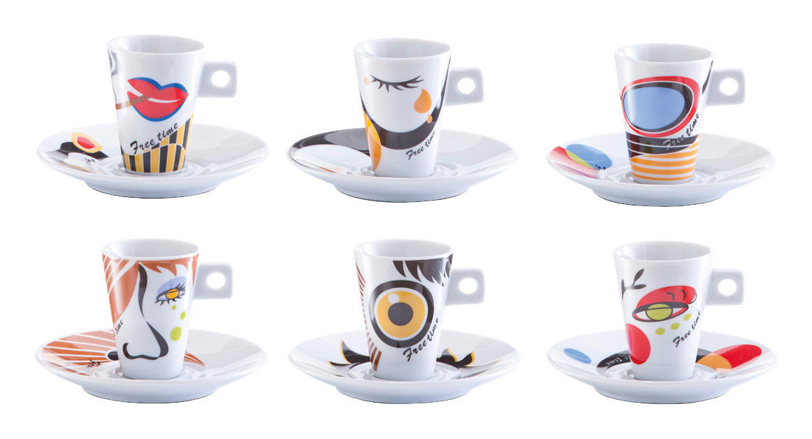 Zeller Espresso-Set Faces Faces - Zeller