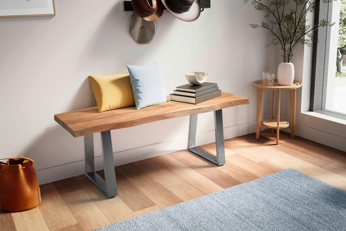 Sitzbank B/H/T: ca. 120x46x40 cm Garderobenbank - (120,00/46,00/40,00cm) - Wohnling