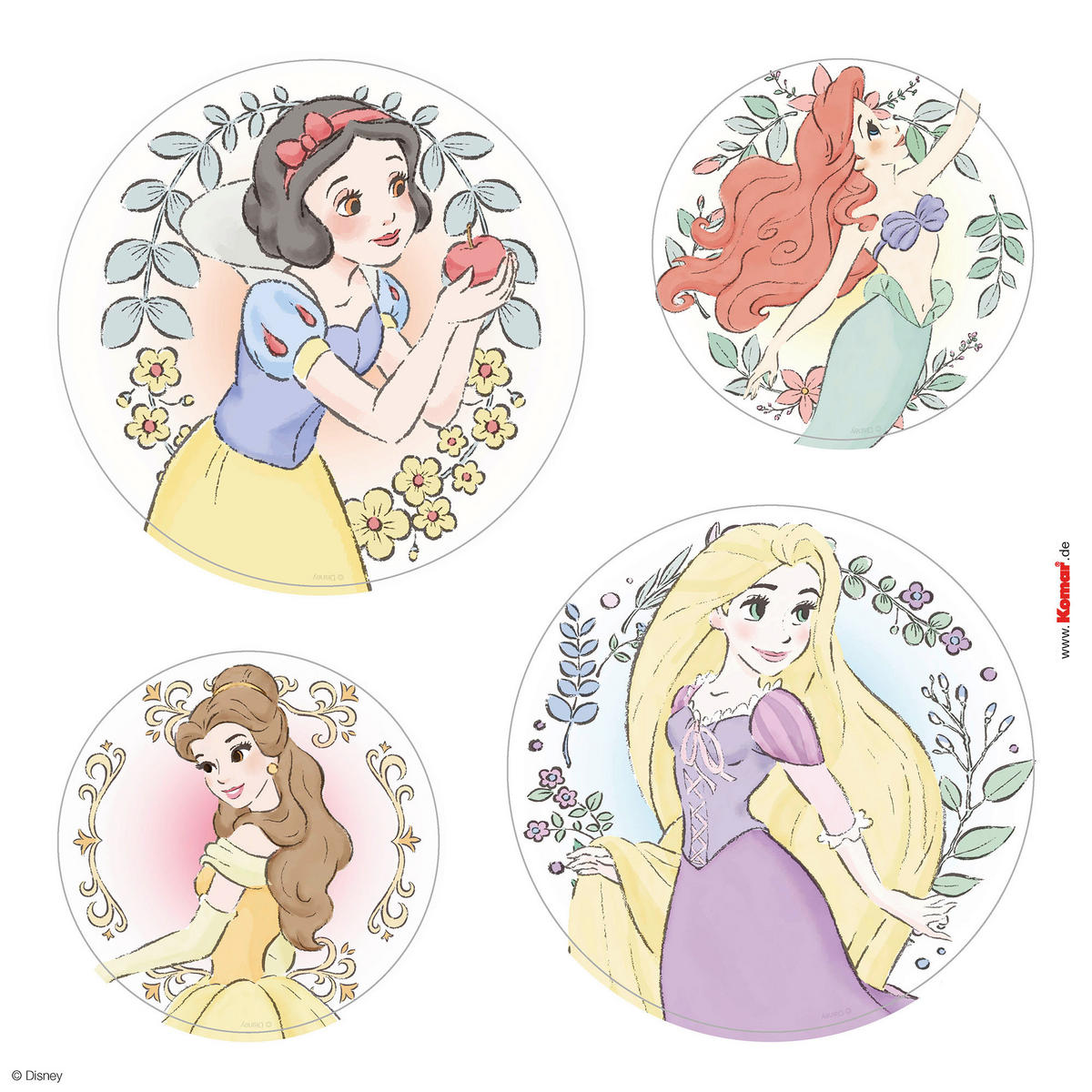 Komar Fenstersticker Princess Kindness  Princess Kindness B/L: ca. 30x30 cm Princess Kindness - (30,00/30,00cm) - Komar