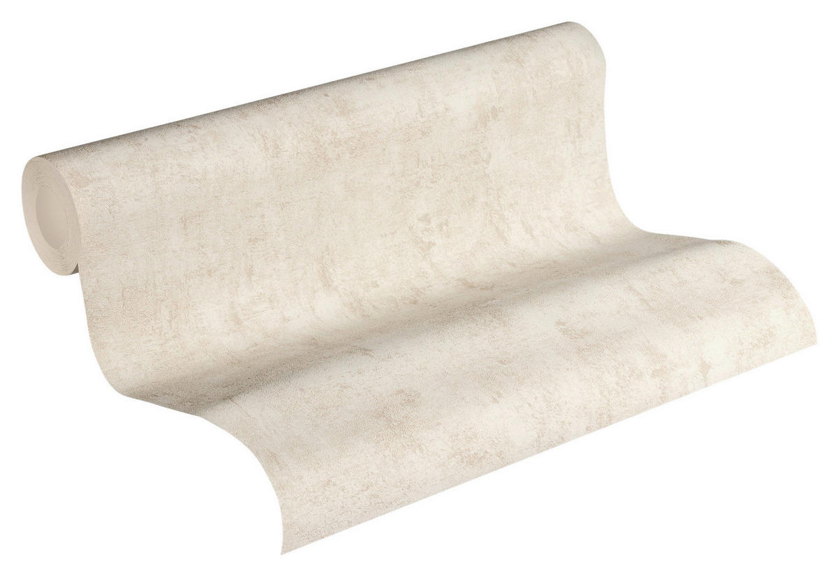 A.S.Creation Vliestapete Blooming Uni creme B/L: ca. 53x1005 cm Blooming - creme (53,00/1005,00cm) - A.S.Creation