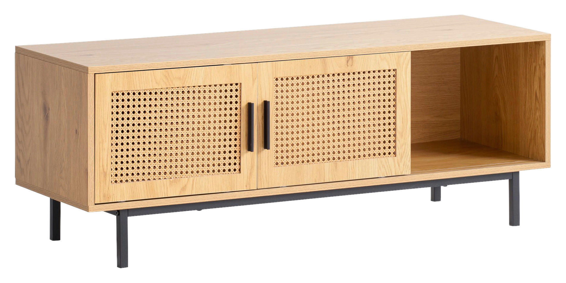 Lowboard Eiche Optik B/H/T: ca. 120x45,5x40 cm TV & Lowboard - Eiche (120,00/45,50/40,00cm) - Wohnling