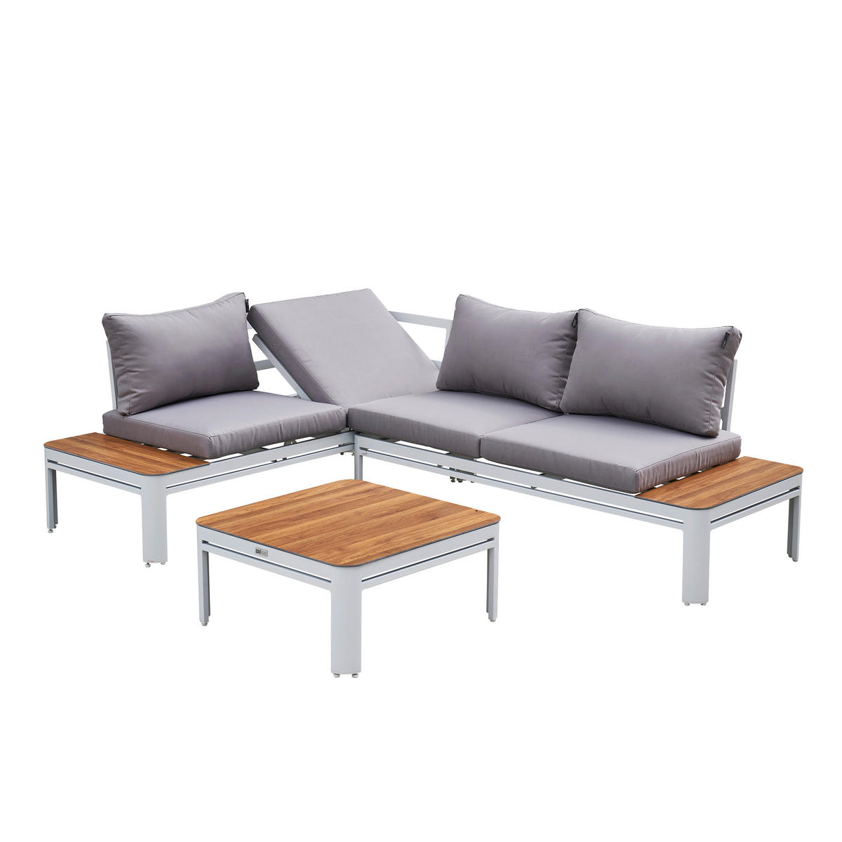 AXI Outdoor Living Loungeset Eos braun Textil B/H/L: ca. 157x65x71 cm Eos - braun/weiß (71,00/157,00/65,00cm) - AXI Outdoor Living