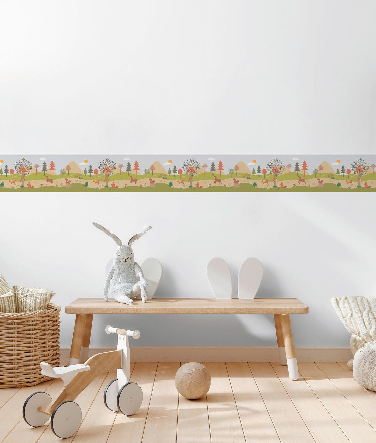 A.S.Création Bordüre beige grau grün B/H/D: ca. 18x500x6,8 cm Bordüre_selbstklebend - beige/grün (6,80/500,00cm) - A.S.Creation