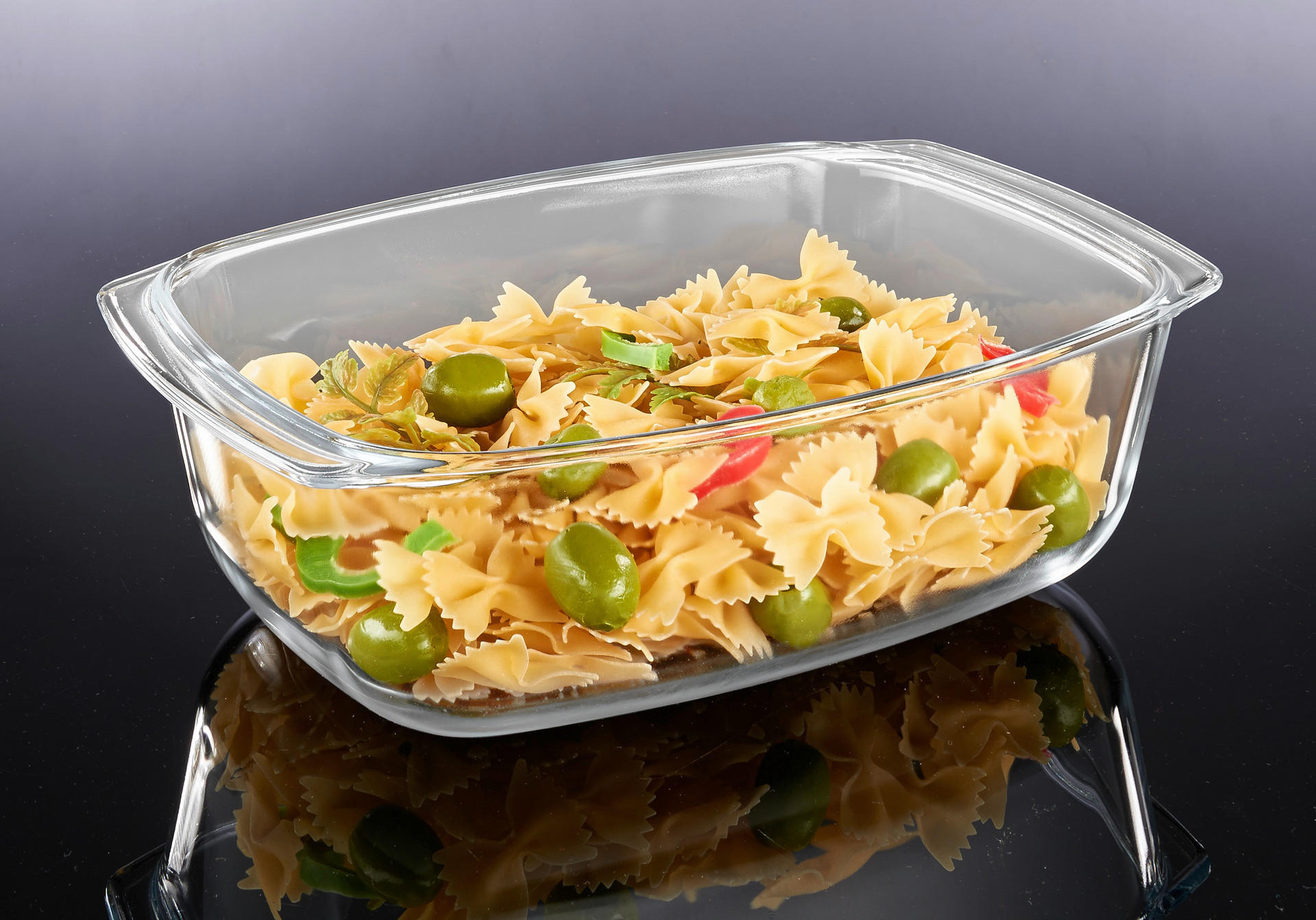 Auflaufform Glas B/H/L: ca. 21,4x11,7x32,8 cm Auflaufform_Wellco - (32,80/21,40/11,70cm)