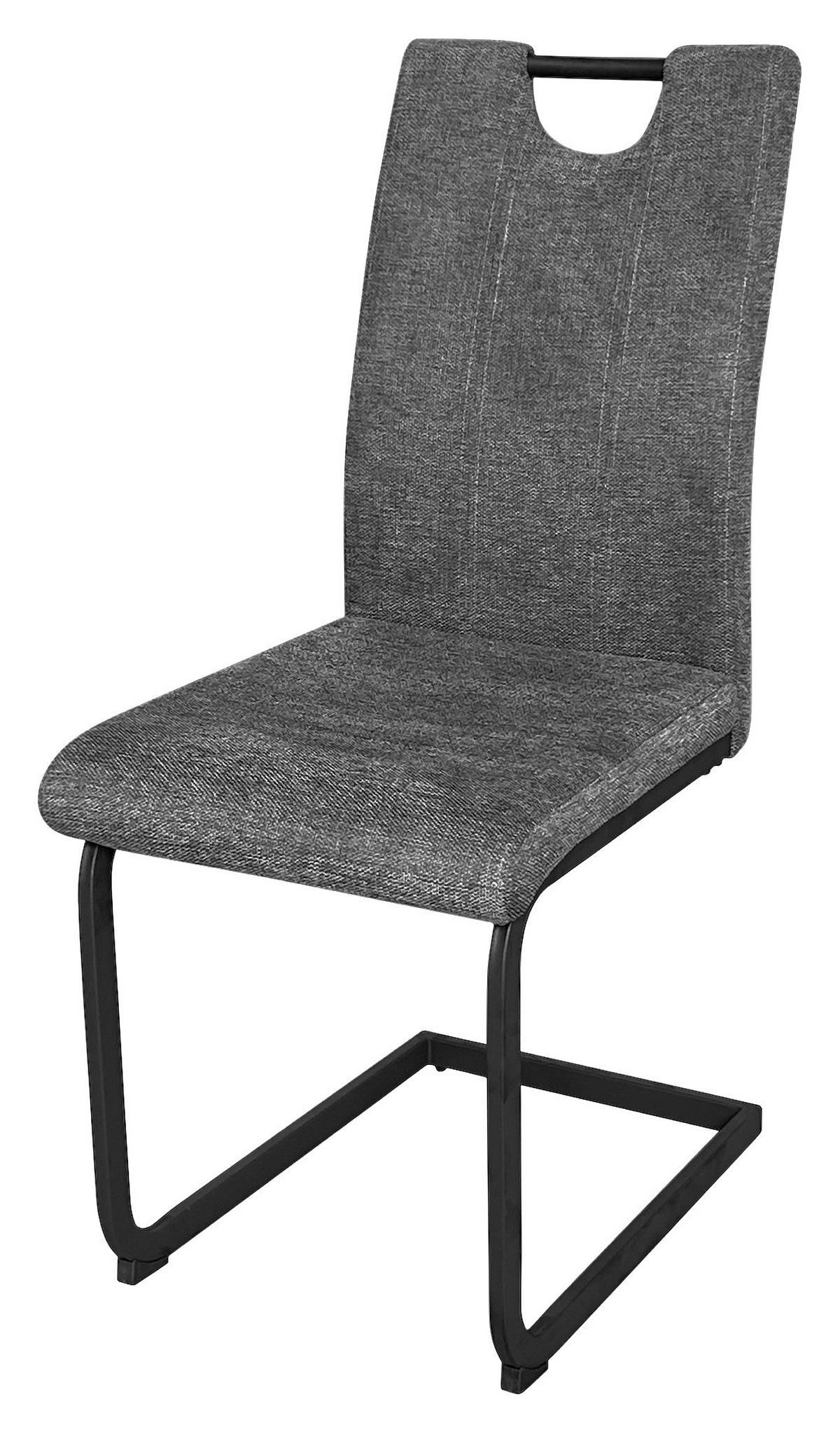 Stuhl BANFF 2er-Set. anthrazit Webstoff B/H/T: ca. 42x97x58 cm BANFF 2er-Set. - schwarz/anthrazit (42,00/97,00/58,00cm) - byLIVING