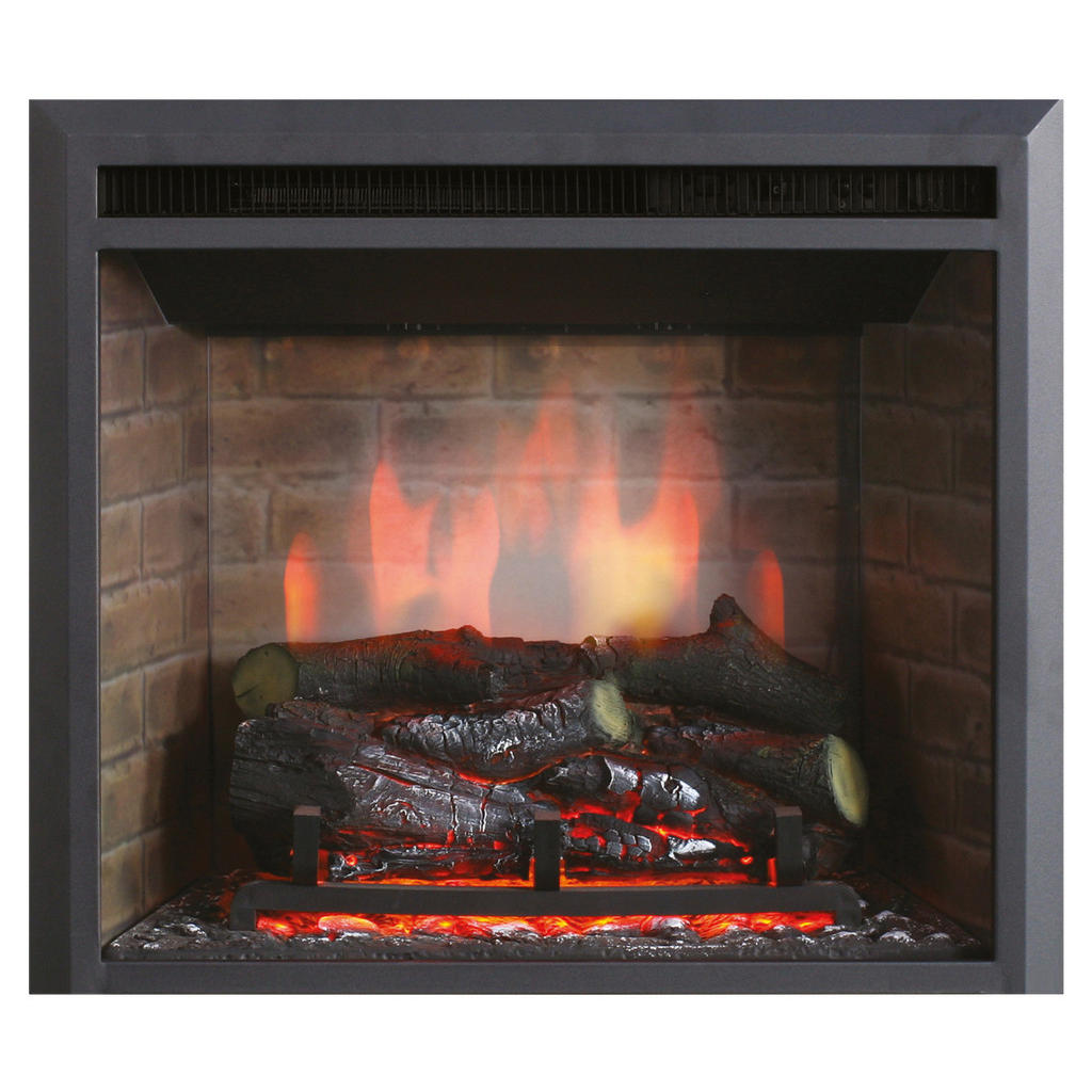 Richen Elektrokamin Calida 23 mit Heizung, LED-Beleuchtung, 3D-Flammeneffekt & Fernbedienung