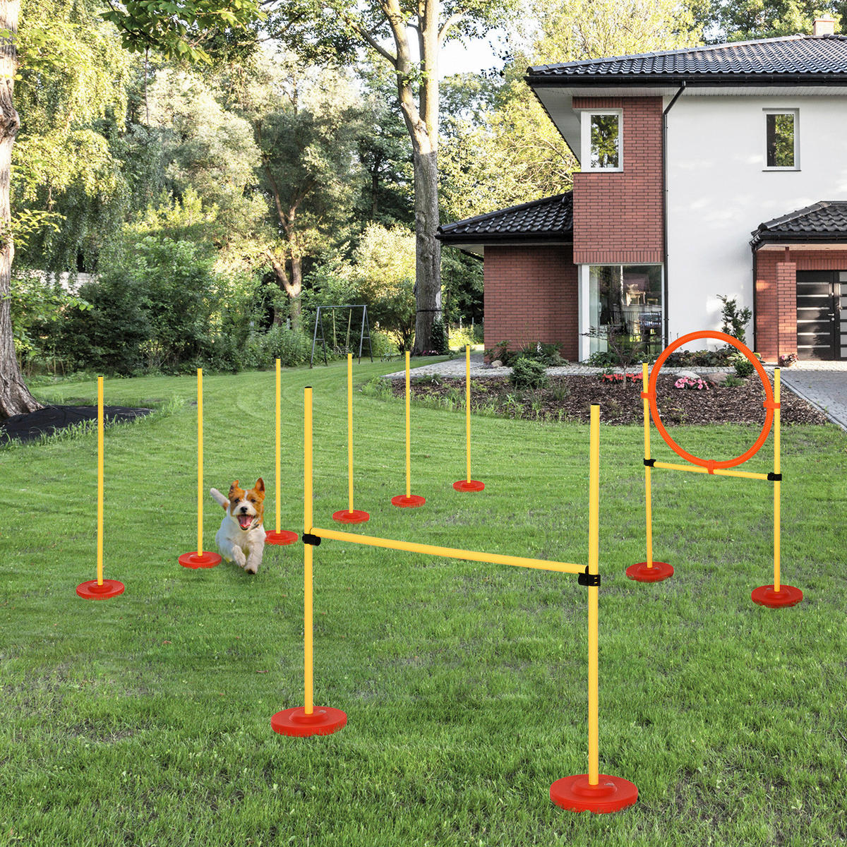 PawHut Agility gelb Kunststoff B/H/L: ca. 128x100x23 cm Agility - gelb (23,00/128,00/100,00cm) - PawHut
