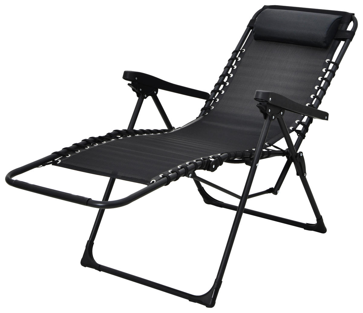 Relaxsessel schwarz Stahl B/H/L: ca. 63x107x93 cm Relaxsessel - schwarz (93,00/63,00/107,00cm)