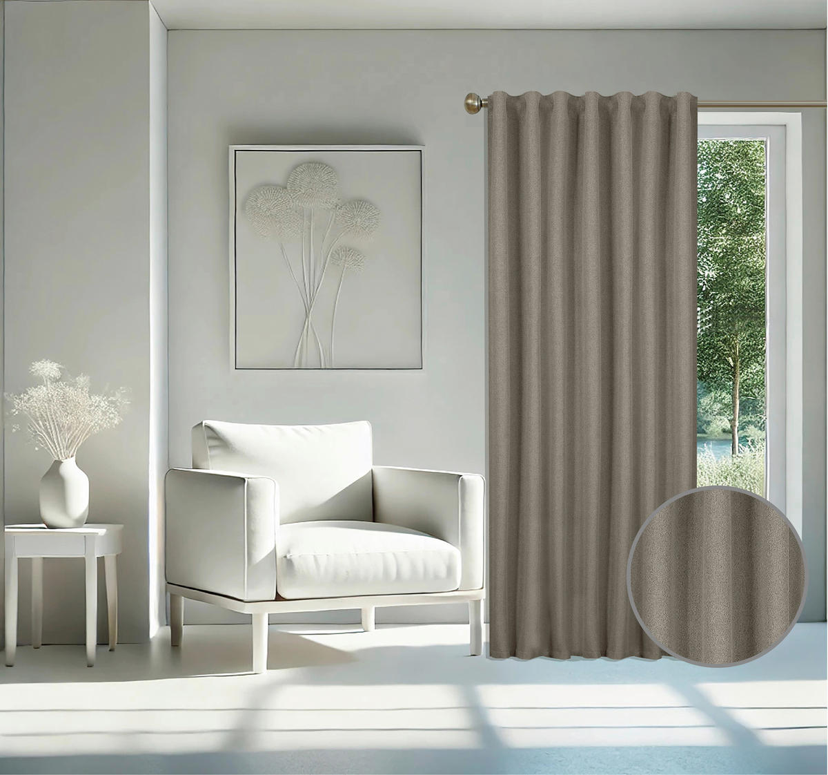 Verdunklungsvorhang Noah taupe B/L: ca. 135x245 cm Noah - taupe (135,00/245,00cm) - home Topline