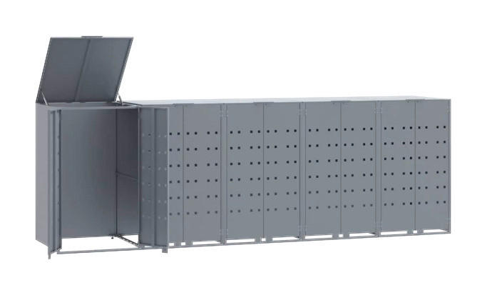 VidaXL Mülltonnenbox grau Mülltonnenbox - grau - VidaXL