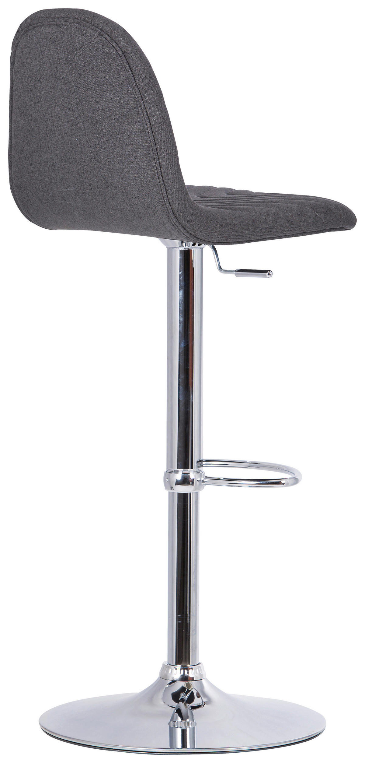 Barhocker CASINO 2er-Set anthrazit Chrom Webstoff Metall B/H/T: ca. 41x88x52,5 cm CASINO 2er-Set - Chrom/anthrazit (41,00/88,00/52,50cm) - byLIVING