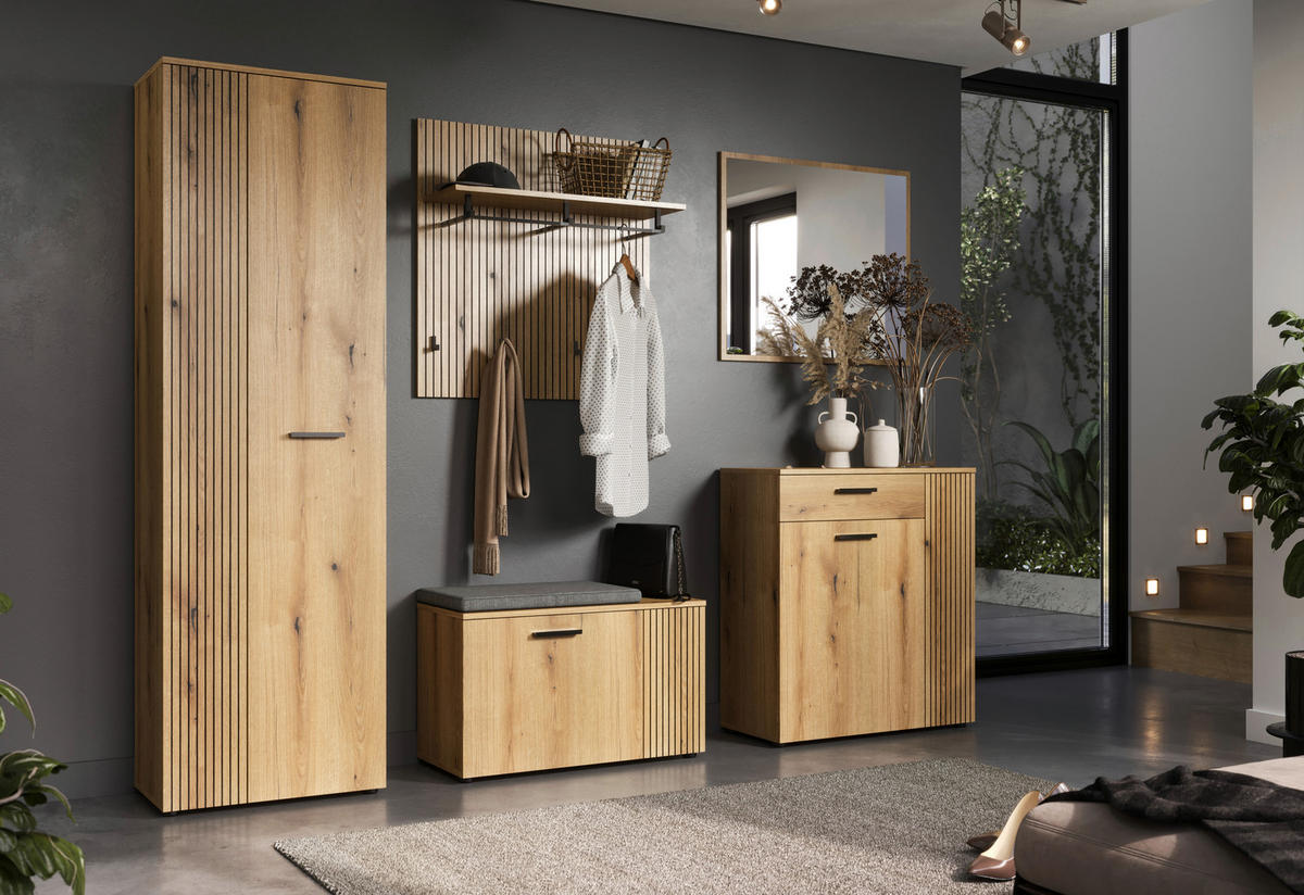 Garderobenpaneel Pure Bliss Eiche Evoke Oak Nachbildung B/H/T: ca. 80x84x28 cm Pure Bliss - Eiche (80,00/84,00/28,00cm)