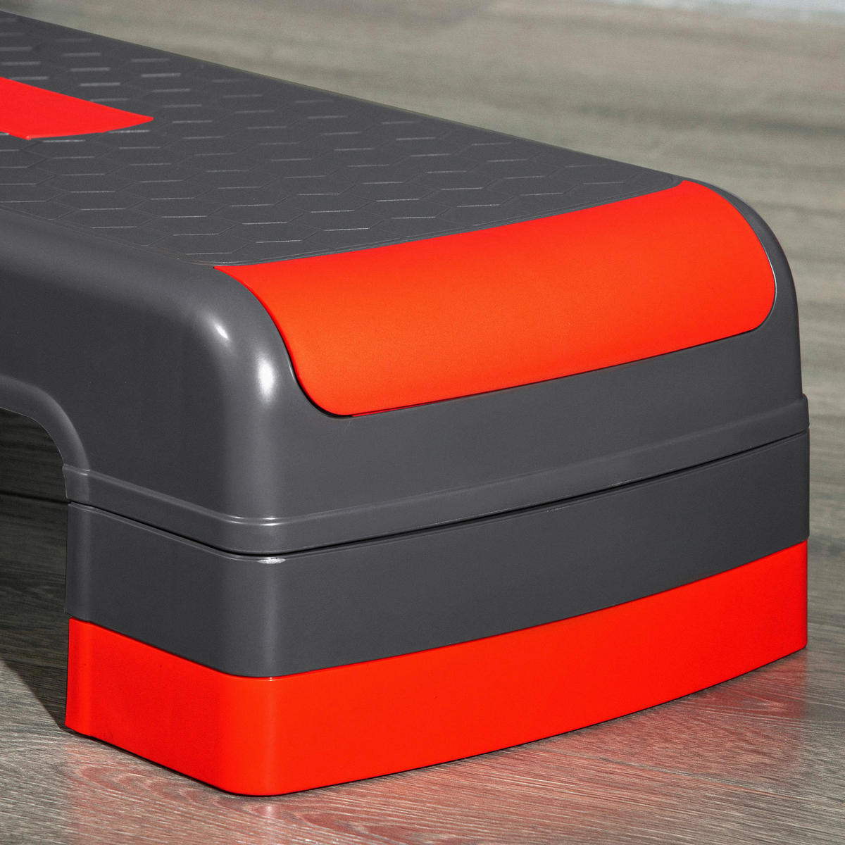 HOMCOM Fitness-Zubehör rot Polypropylen B/H/L: ca. 28x78x20 cm Steppbrett - rot (20,00/28,00/78,00cm) - HOMCOM